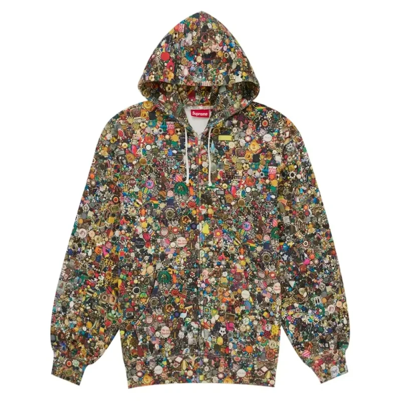 Supreme Mike Kelley Zip Up Hooded Sweatshirt Multicolor